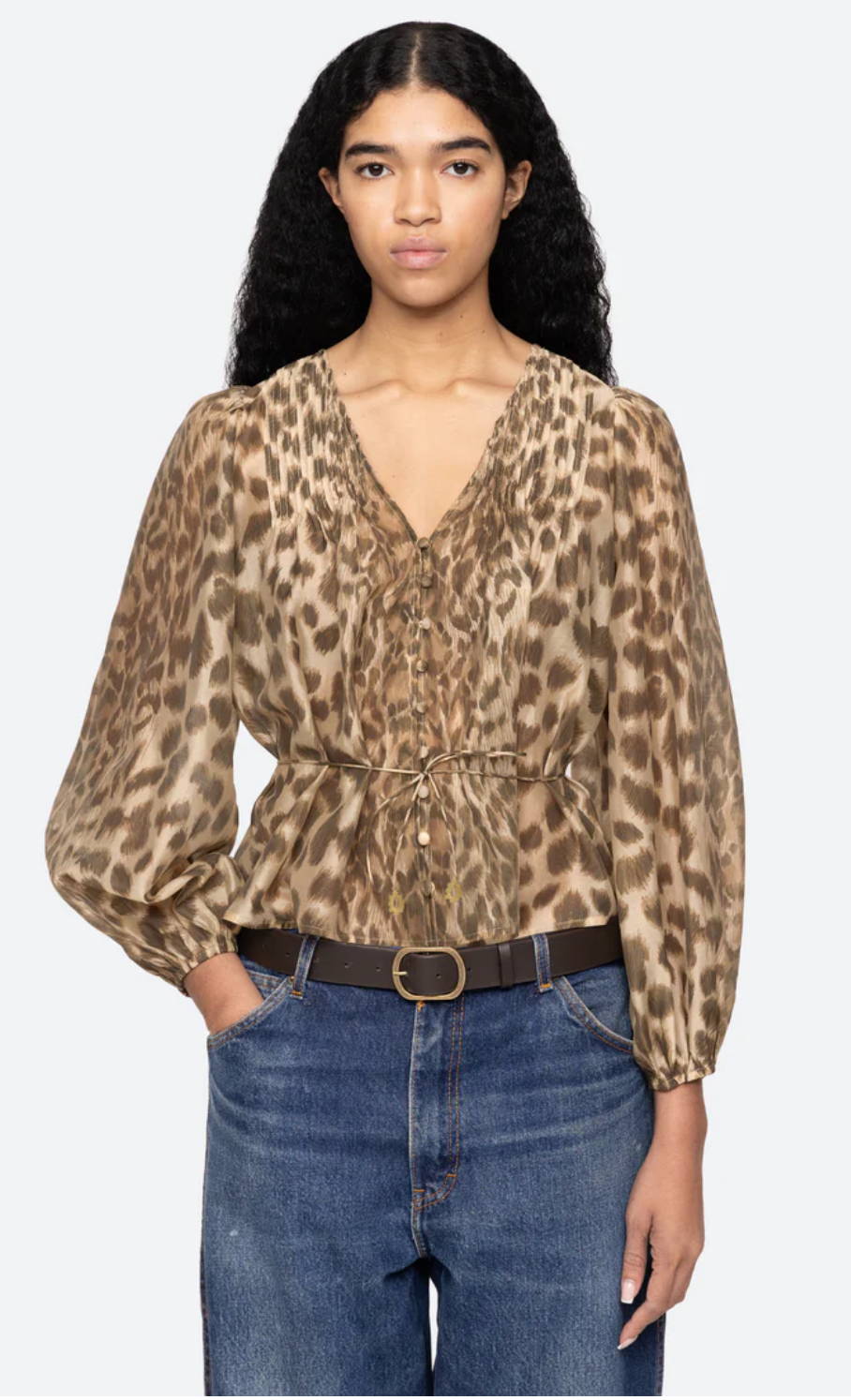 Claude Print L/SLV Top
