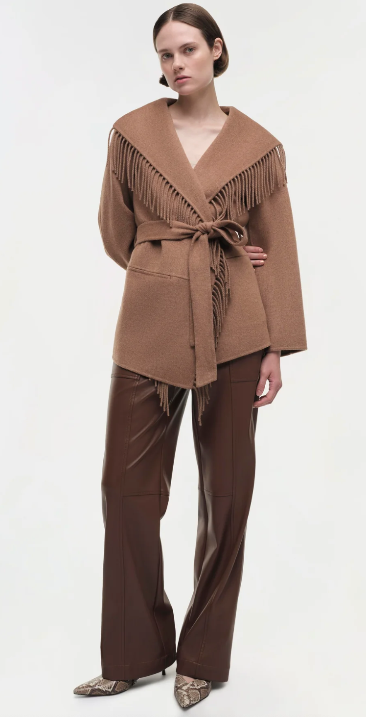Rowen Fringe Belted Jacket