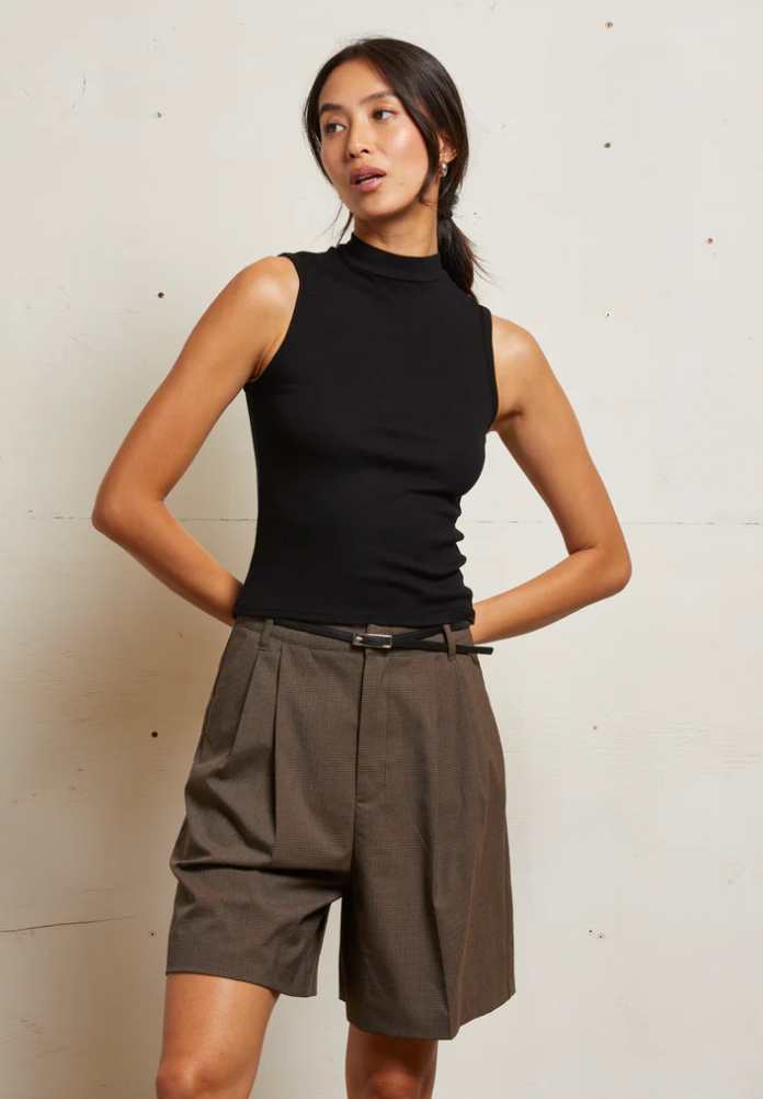 Mel Luxe Rib Mock Neck Tank