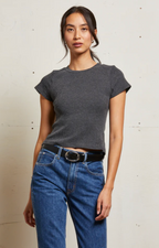 Gabby Sweater Rib Short Sleeve Crewneck