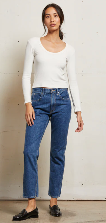 Josie Rib Long Sleeve U Neck