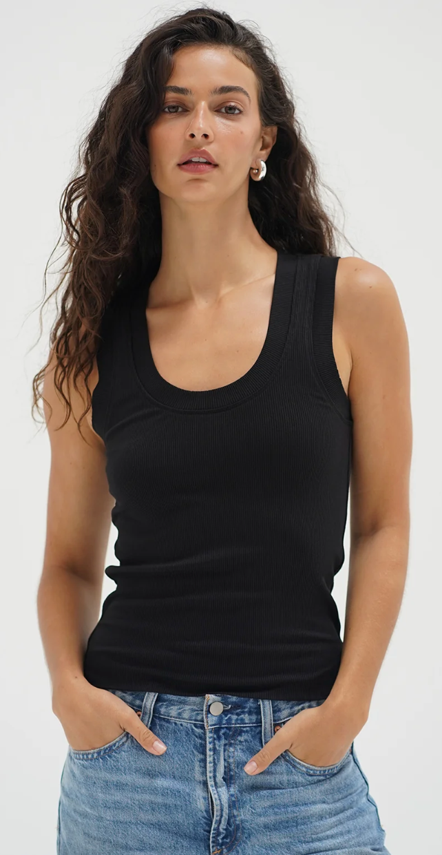 Double Layer Ribbed Scoop Tank