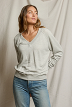 Sinead Relaxed French Terry V-Neck Sweatshirt