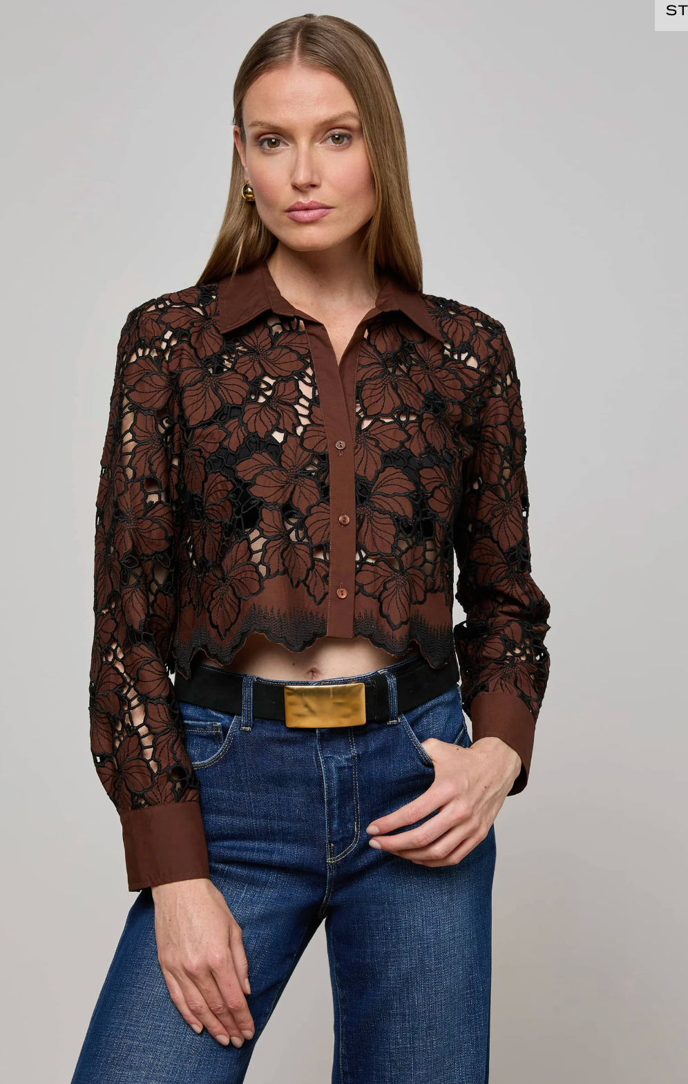 Seychelle Cropped Buttondown
