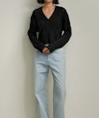 Jolie V-NK Cropped Cable Cardigan