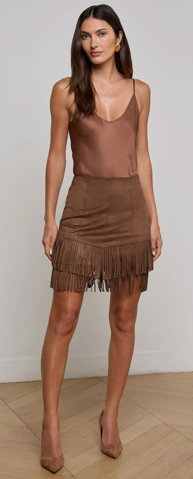Lyle Fringe Mini Skirt