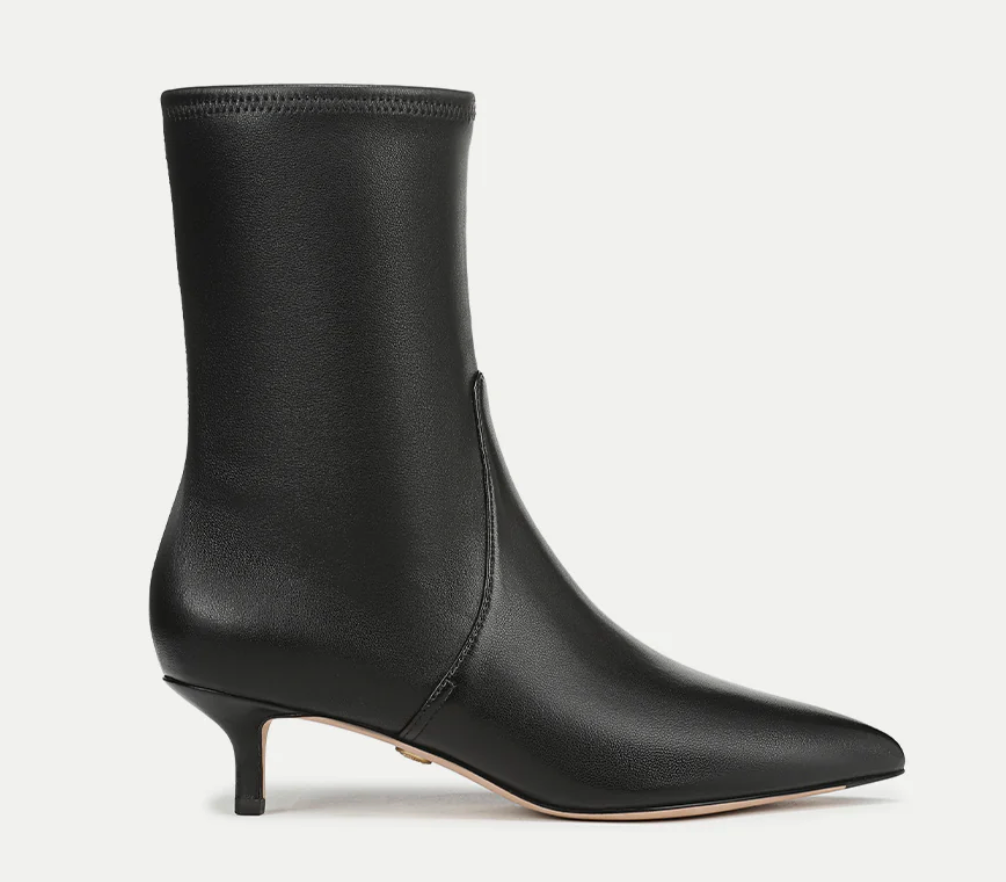 Lisa Stretch Kitten Heel Bootie