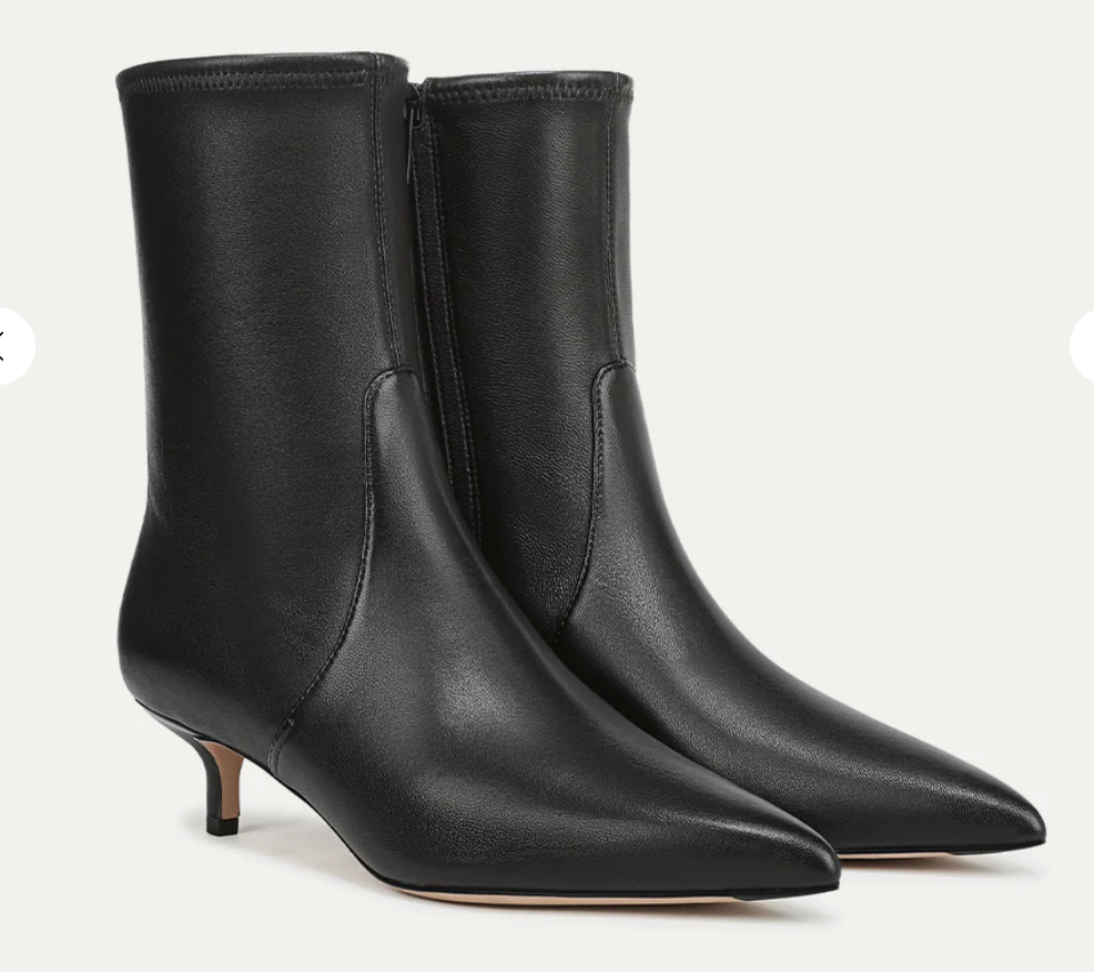Lisa Stretch Kitten Heel Bootie
