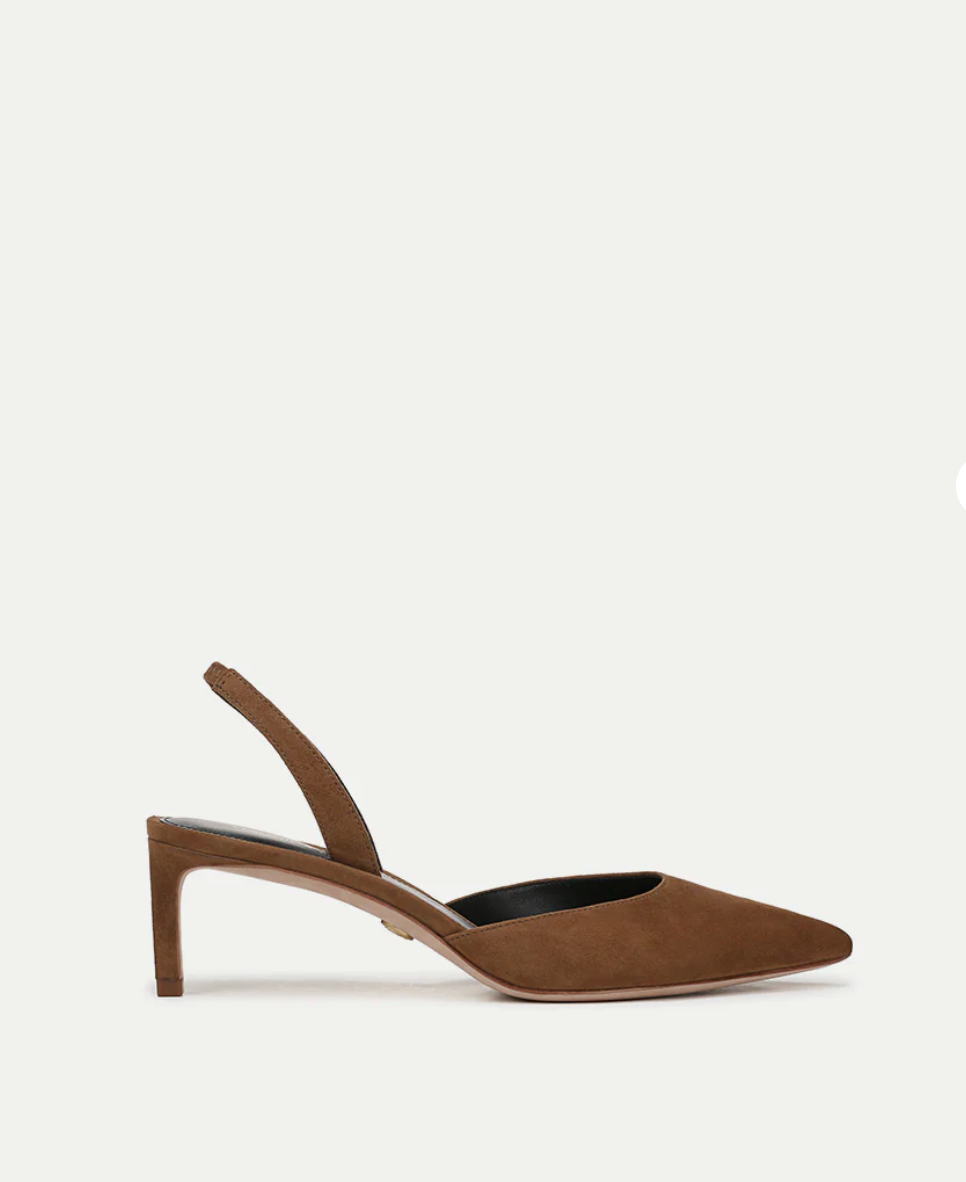 Caroline Suede Slingback Pump