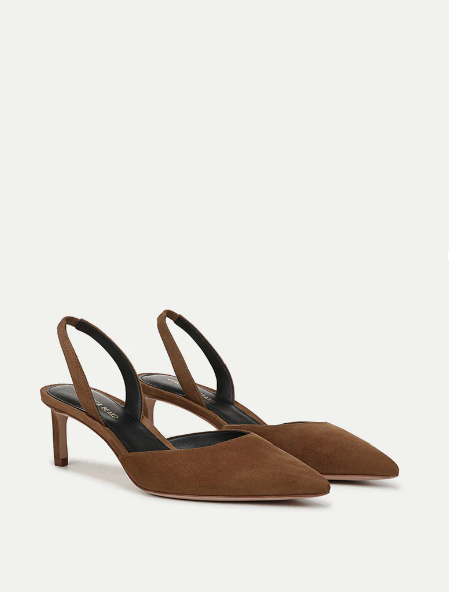 Caroline Suede Slingback Pump