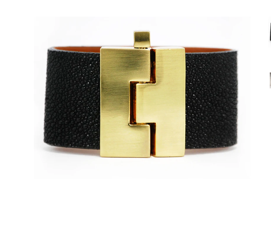 Wide Jigsaw Cuff Bracelet