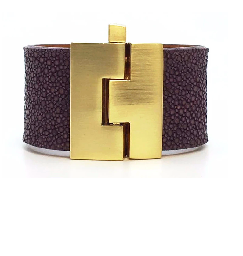 Wide Jigsaw Cuff Bracelet