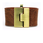 Wide Jigsaw Cuff Bracelet