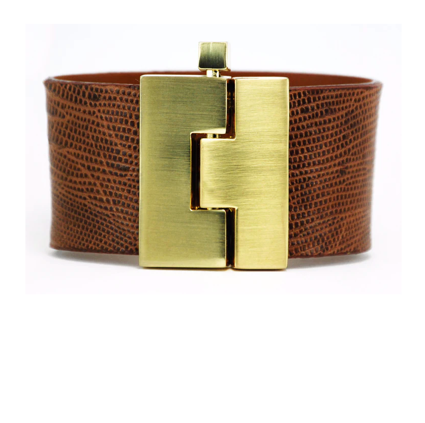 Wide Jigsaw Cuff Bracelet