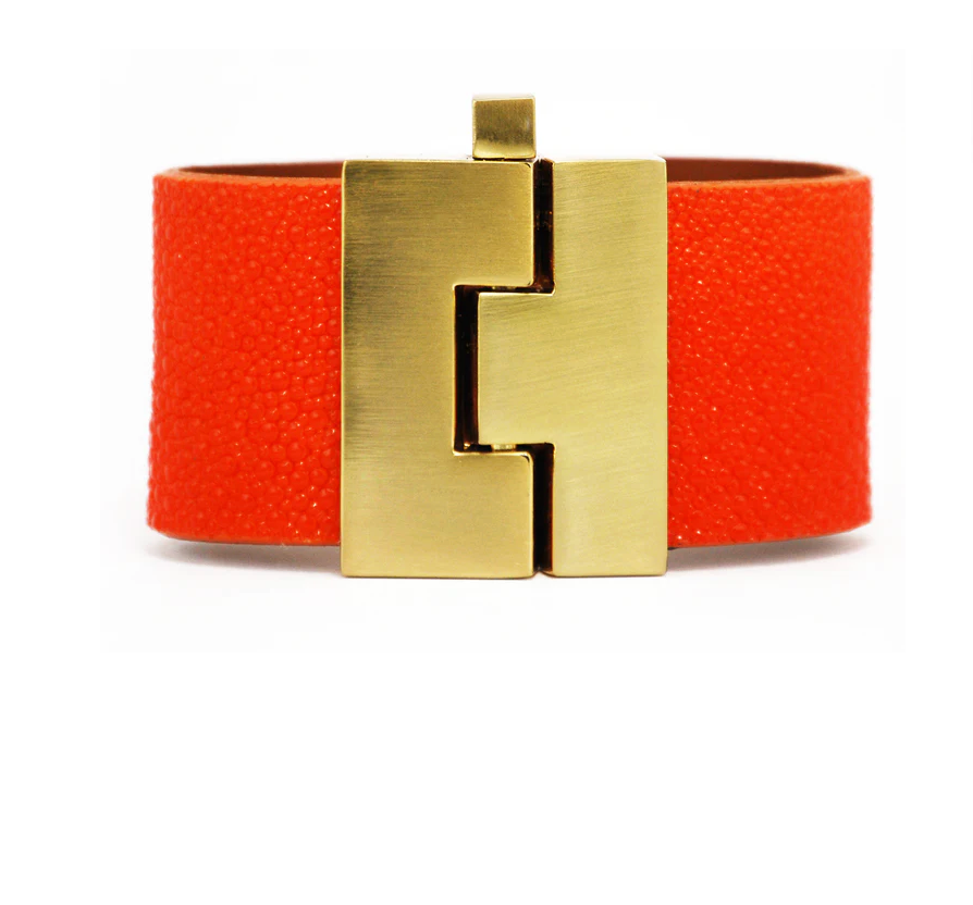Wide Jigsaw Cuff Bracelet