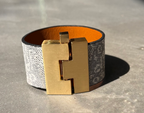 Wide Jigsaw Cuff Bracelet