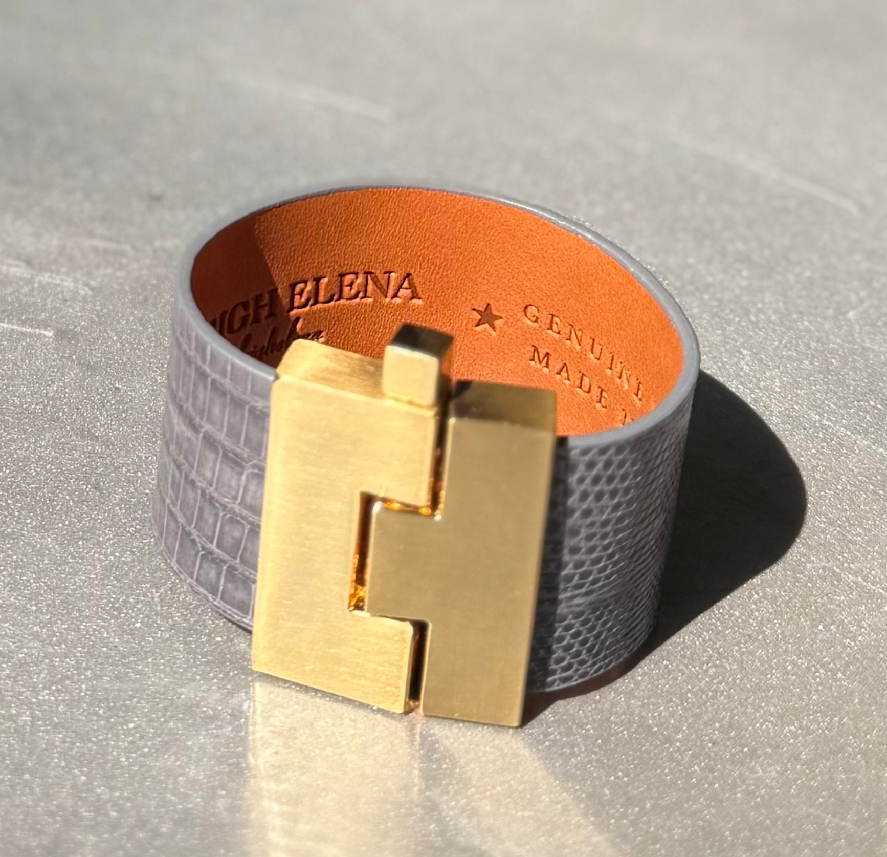 Wide Jigsaw Cuff Bracelet