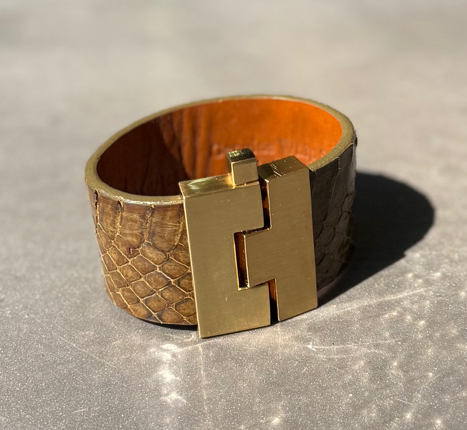 Wide Jigsaw Cuff Bracelet