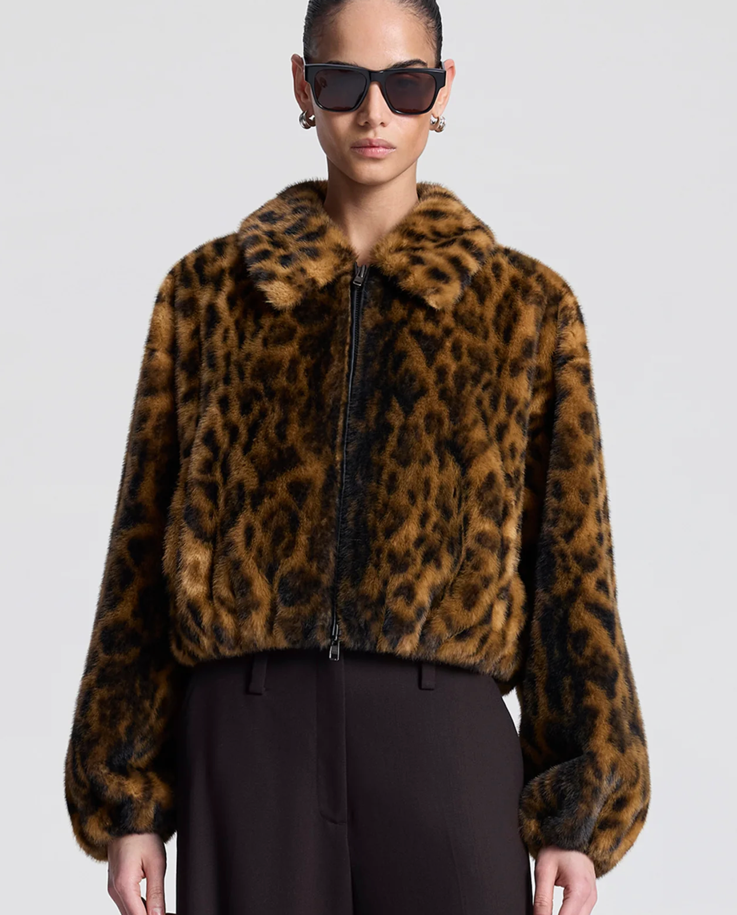 Esme Leopard Faux Fur Jacket