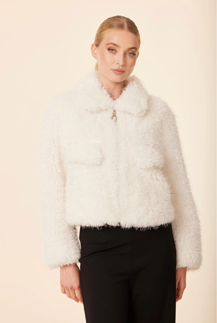 Shaggy Faux Fur Zip Jacket