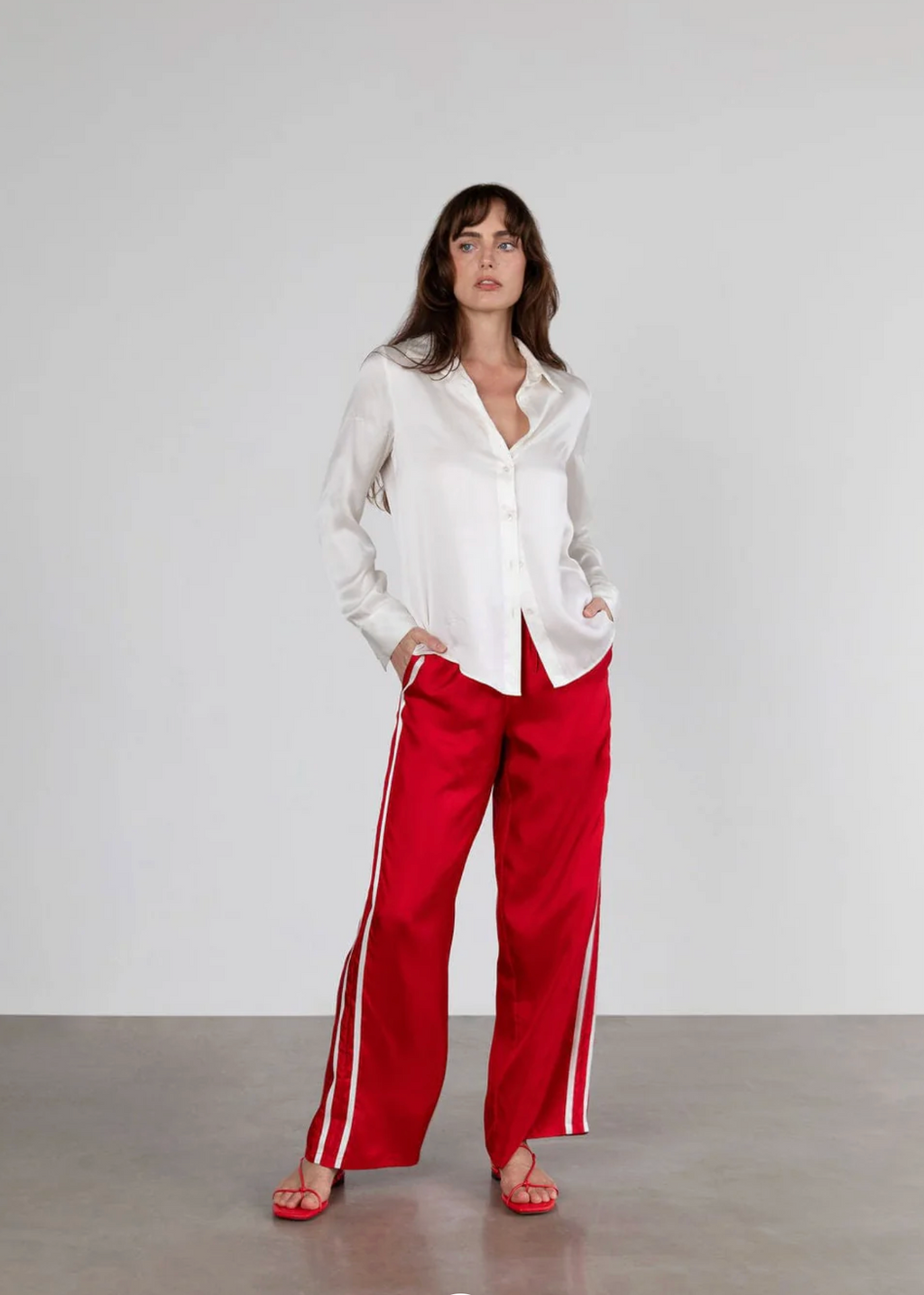 Sporty Silk Track Pant