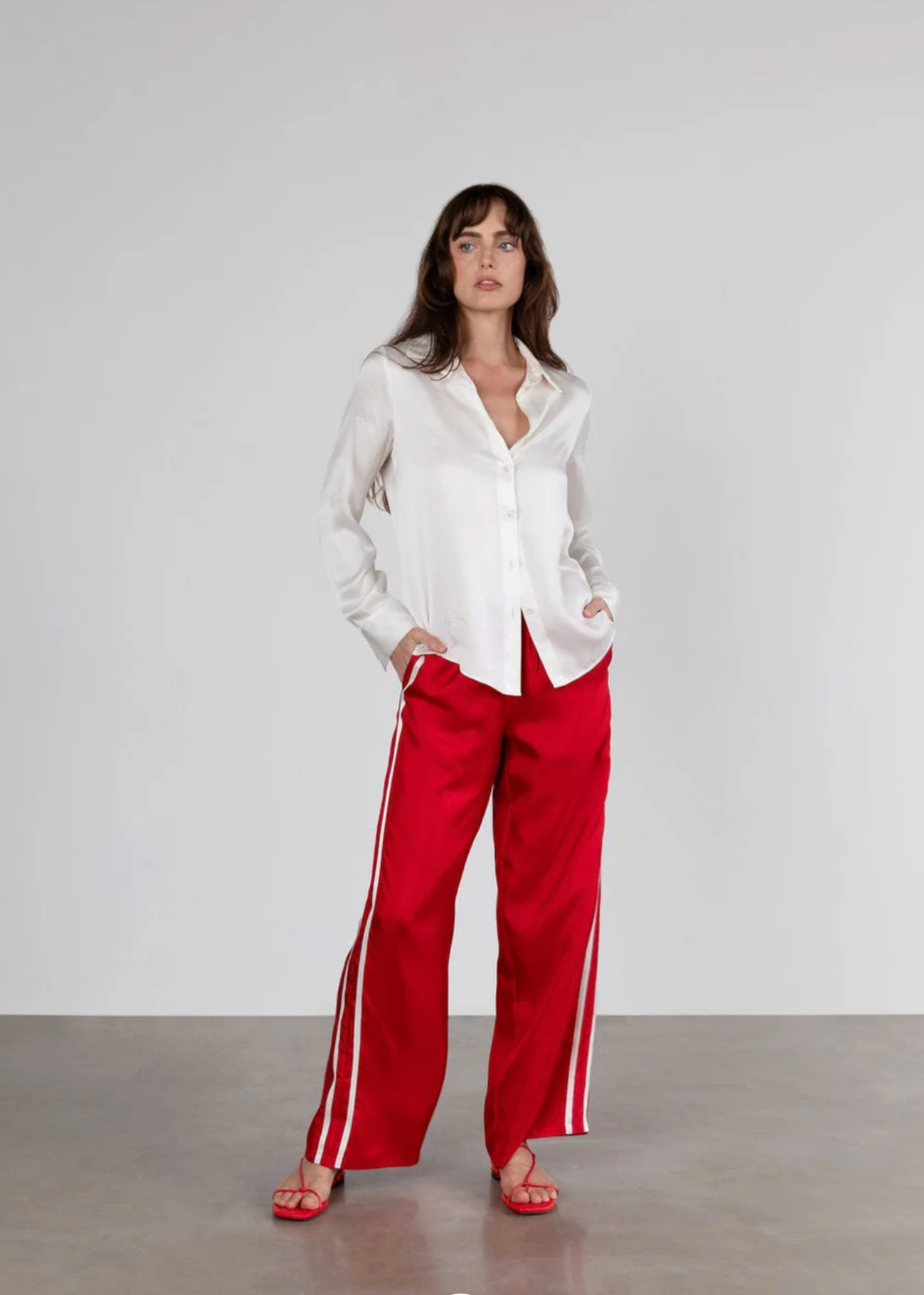 Sporty Silk Track Pant