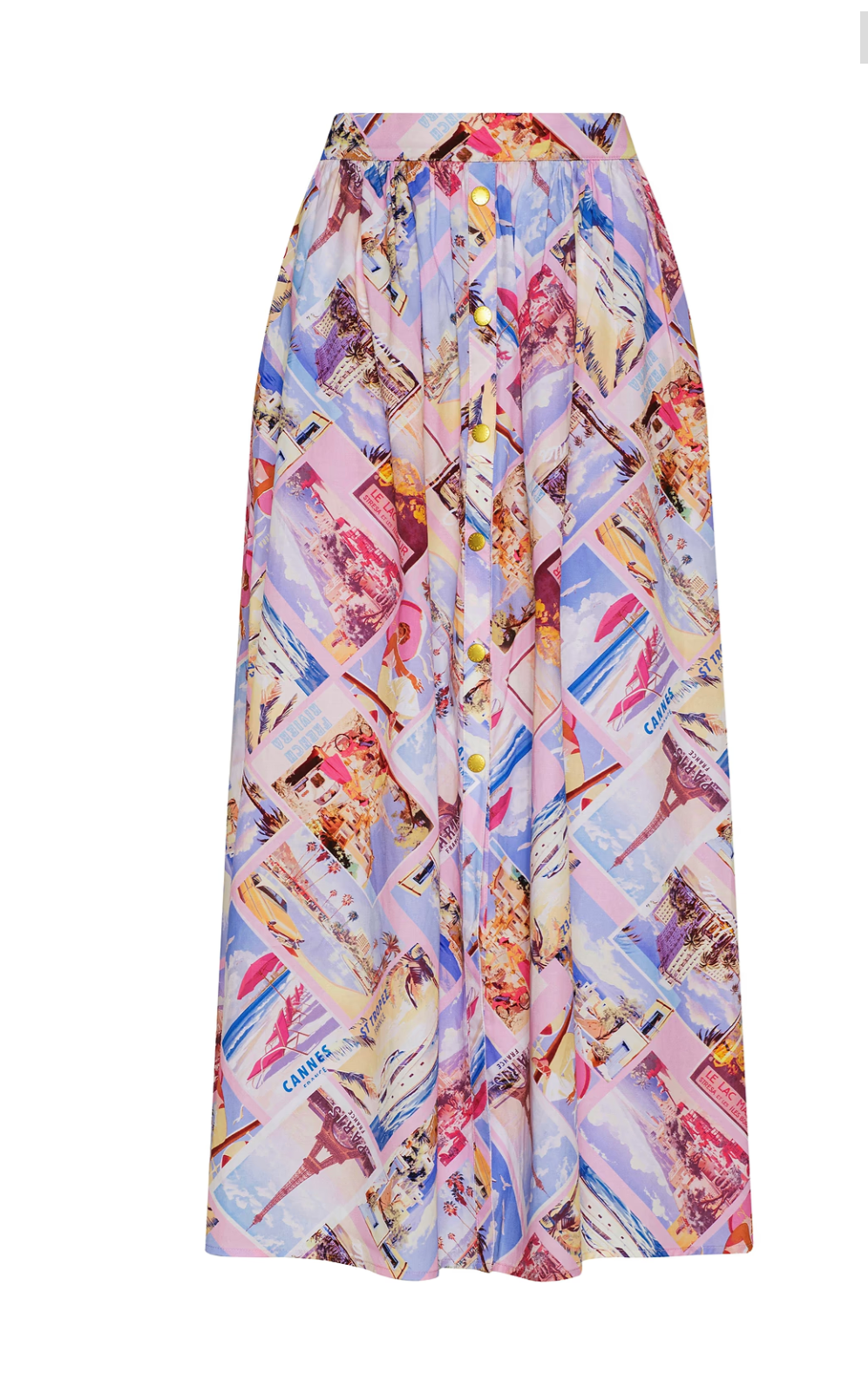 Seina Poplin Midi Skirt