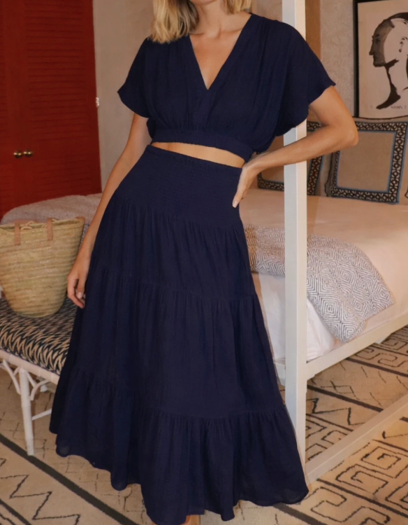 Smock Maxi Gauze Skirt