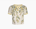 Cindy Embroidered Cropped Tee