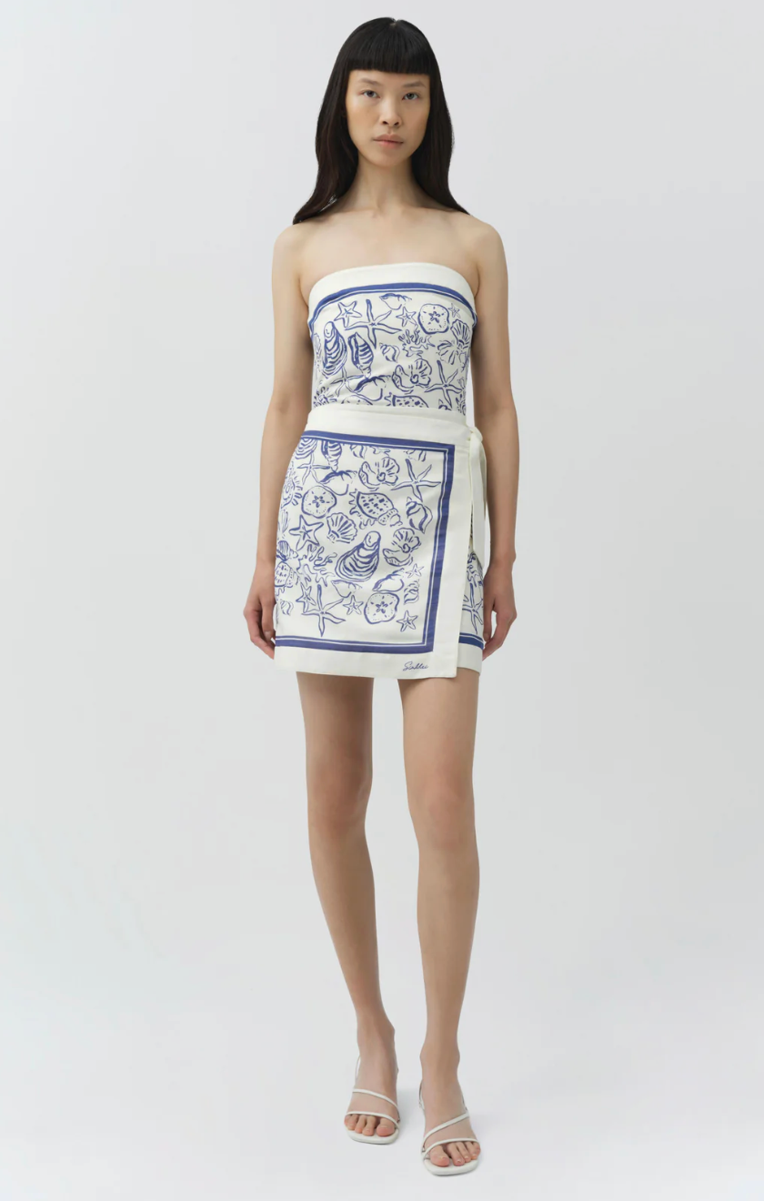 Darbi Linen Bustier Mini Dress