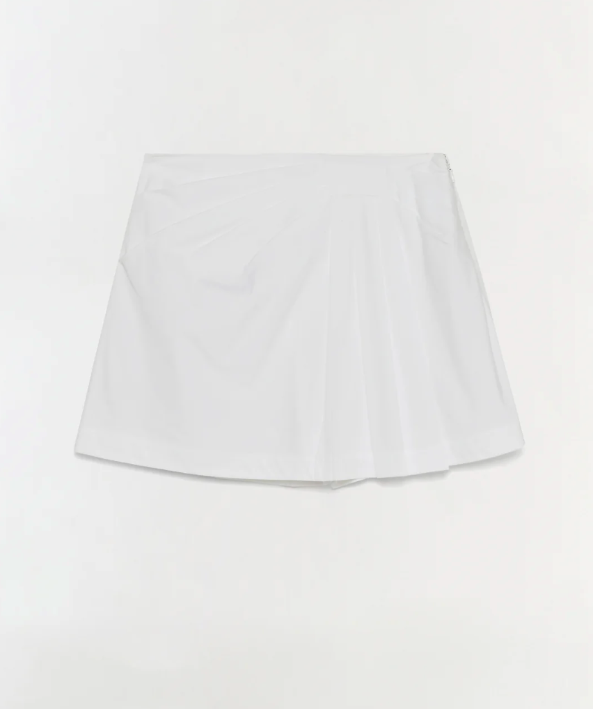 Devlin Cotton Pleated Mini Skirt
