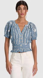 Kathryn Lace Trim Blouse