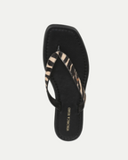 Clea Calf Hair Flip-Flop Sandal