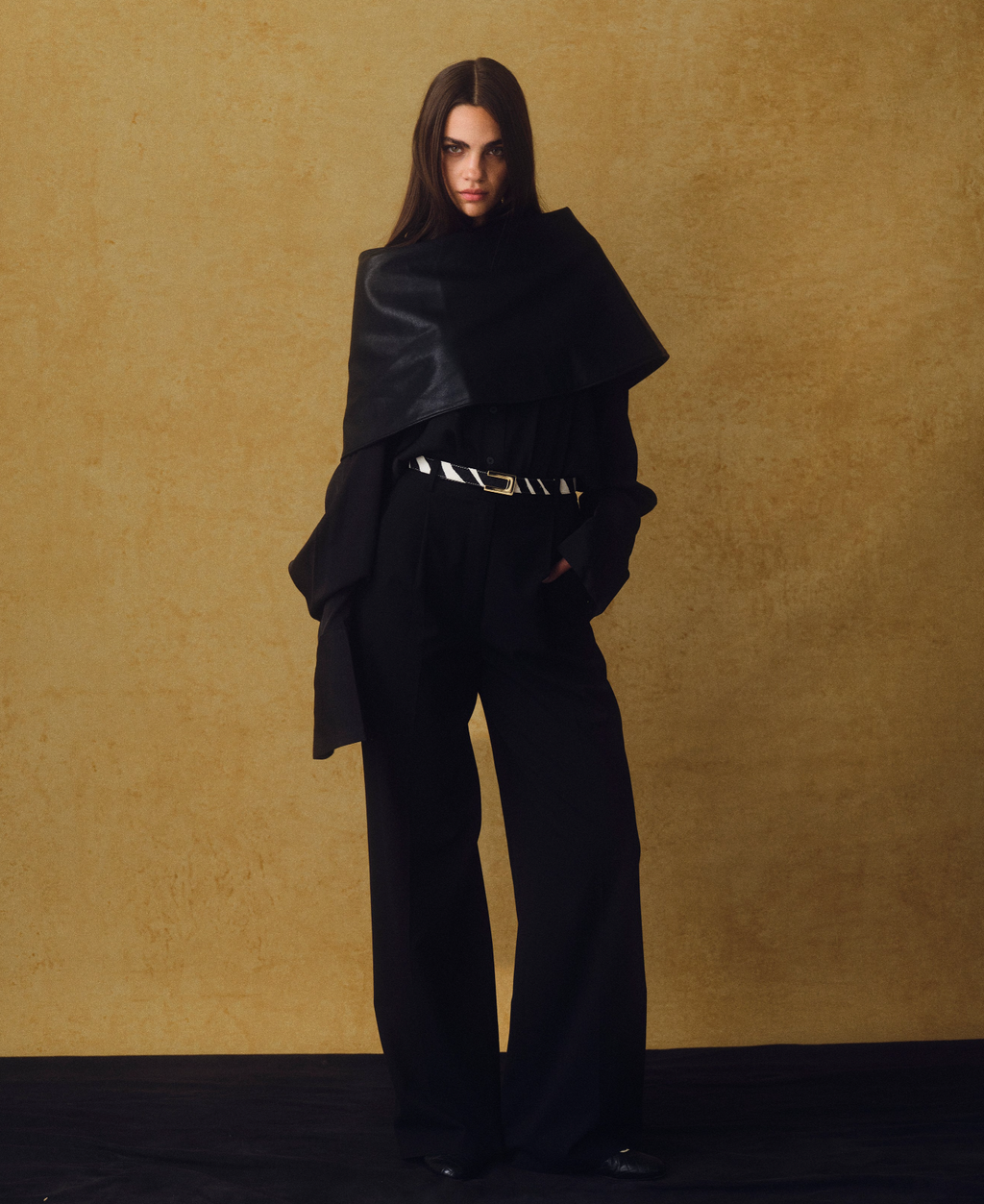 Nate Calf Hair Leather Belt