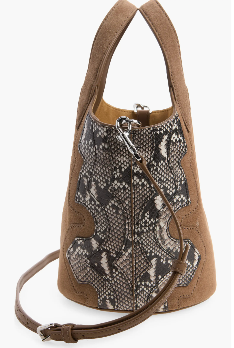 ￼Snake Embossed Anchor Bag