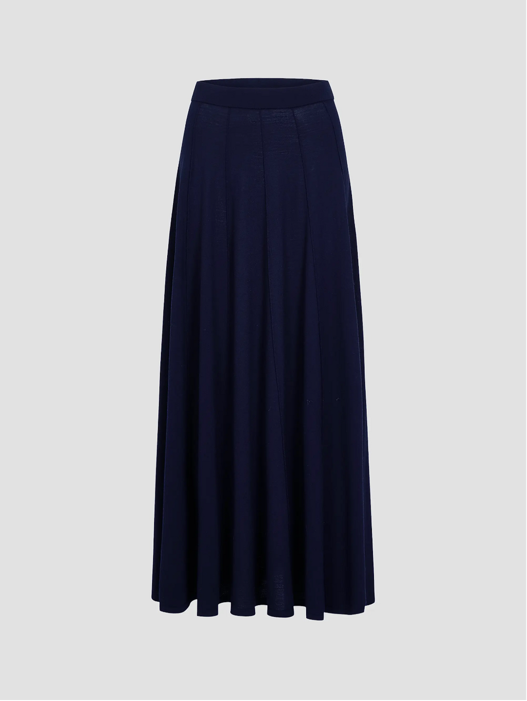 Seamed Wool Maxi Skirt