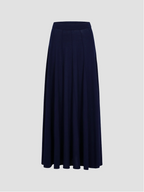 Seamed Wool Maxi Skirt