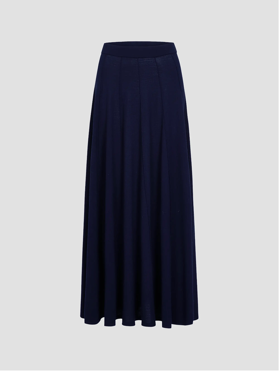 Seamed Wool Maxi Skirt