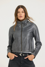 Katrina Patina Leather Bomber