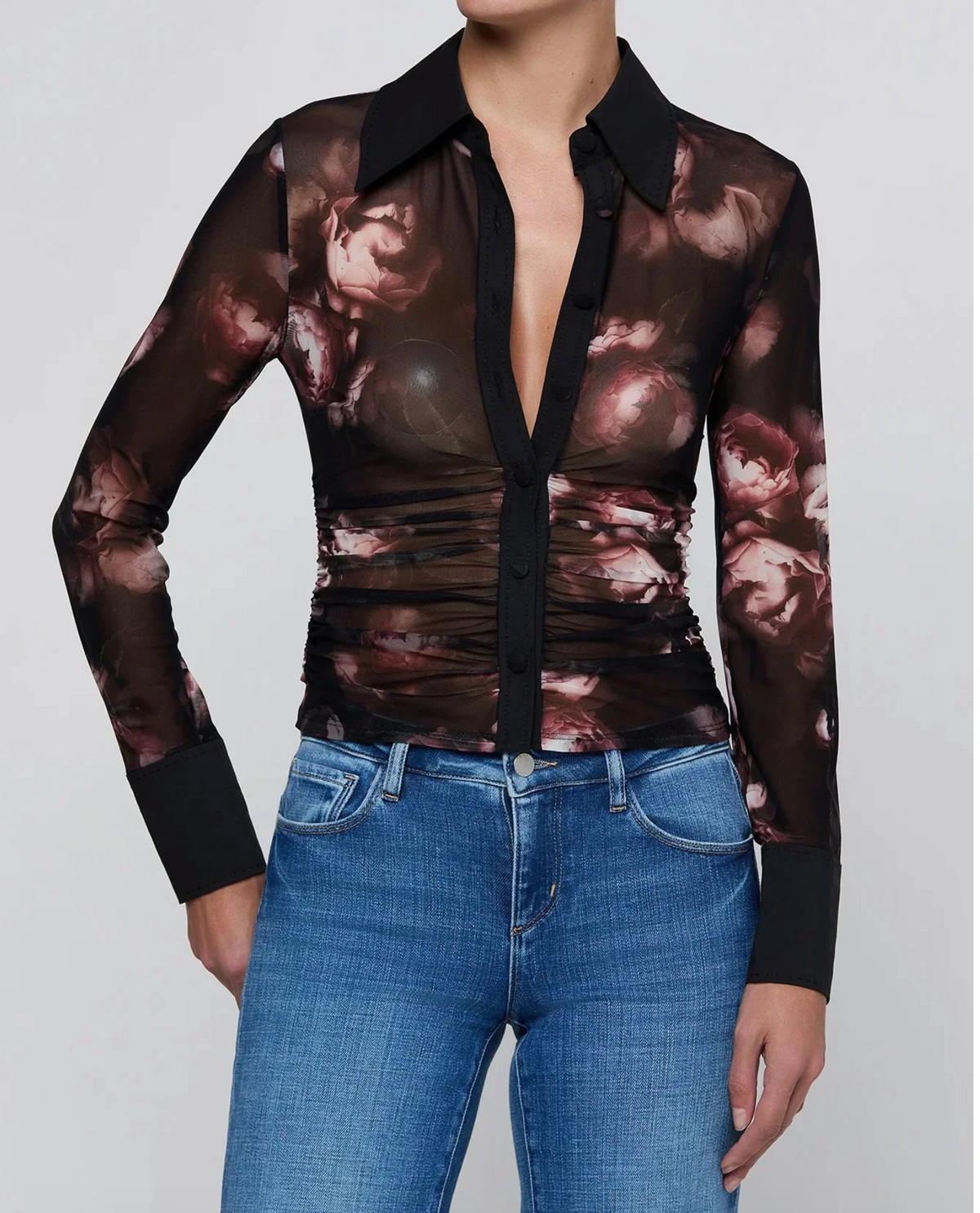 Isola Mesh Button Up