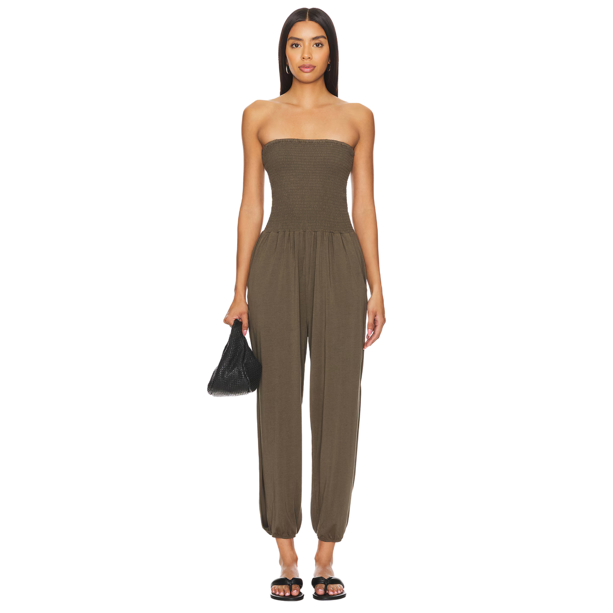 Smocked Tube Top Jumpsuit