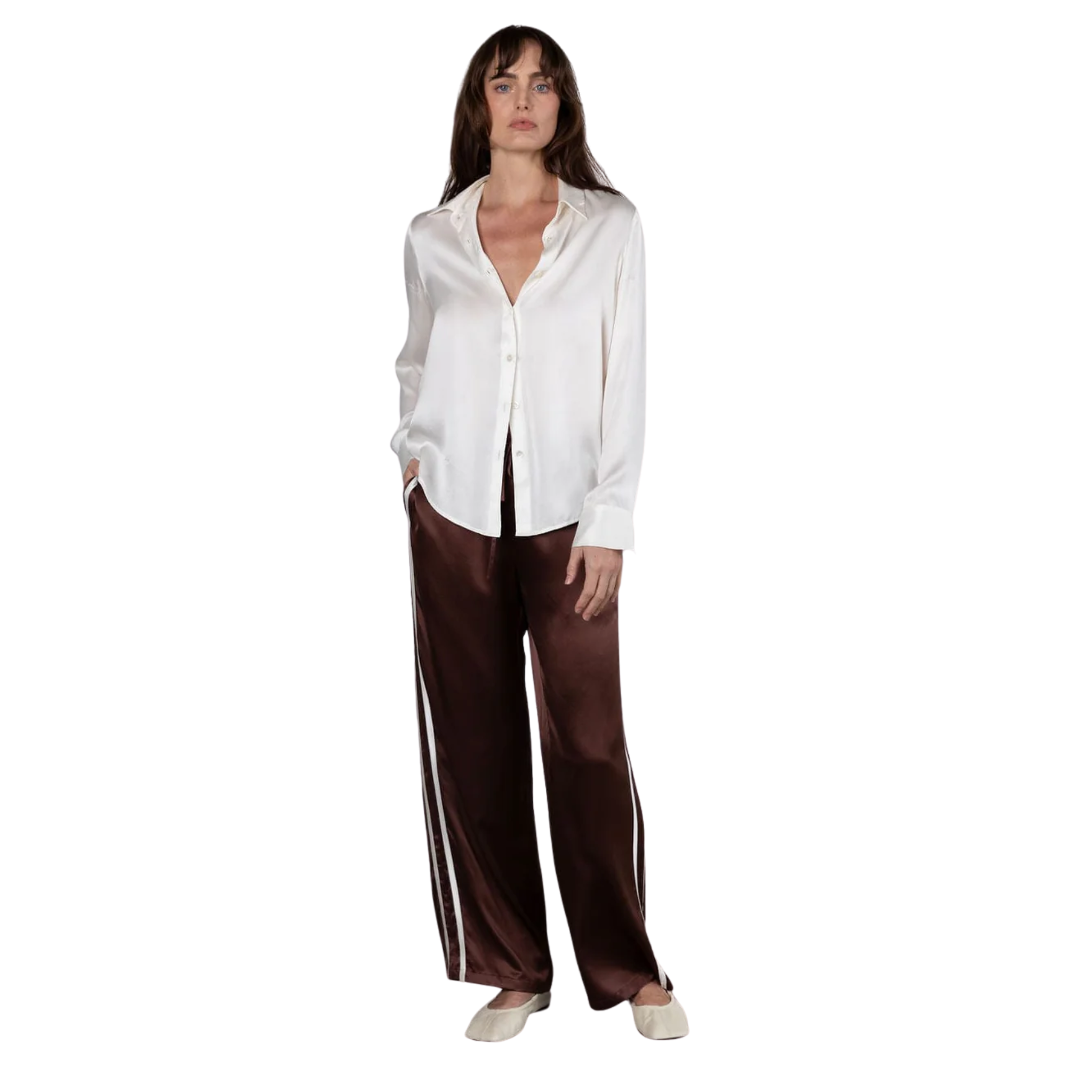 Sporty Silk Track Pant