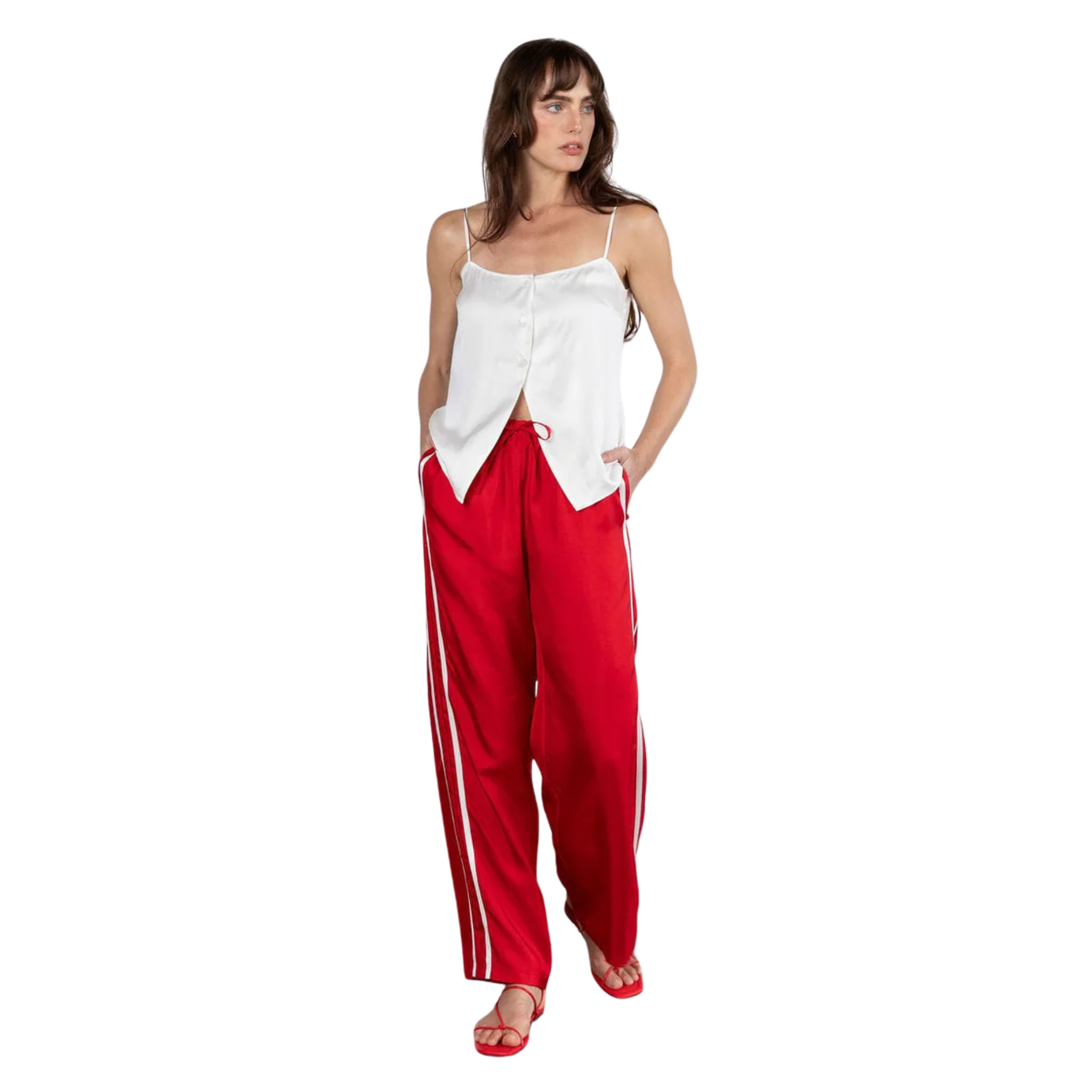 Sporty Silk Track Pant
