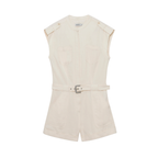 Tinka Belted Linen Romper