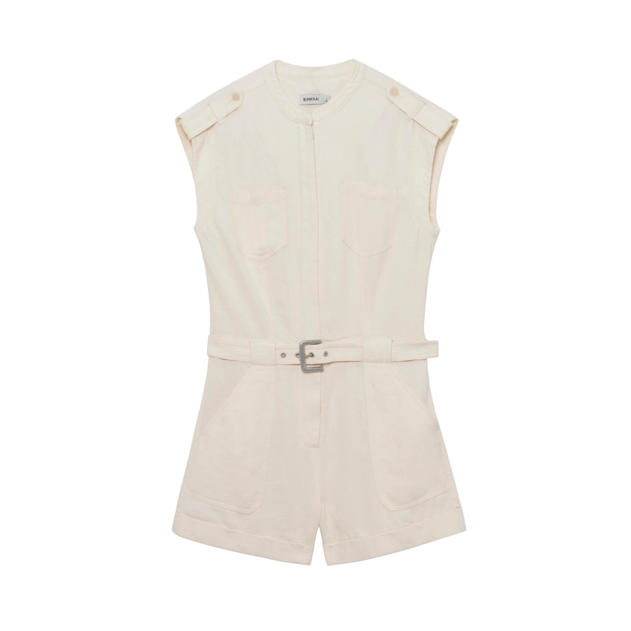 Tinka Belted Linen Romper