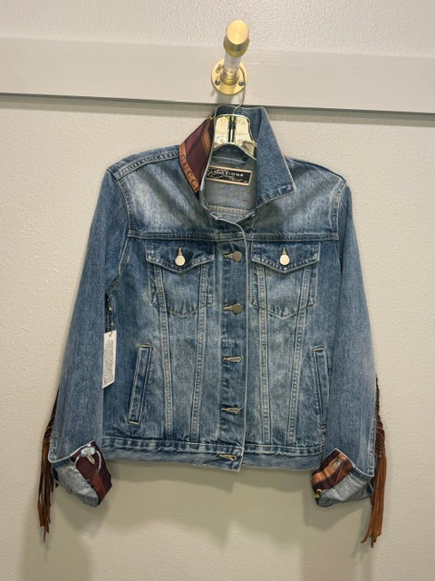 Denim Jacket with Fringe