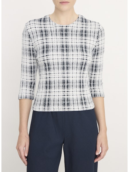 Boucle Plaid Elbow Sleeve