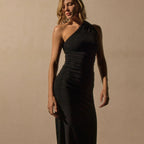 One Shoulder Ruched Dress