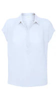 Short Sleeve Henley Top Gauze
