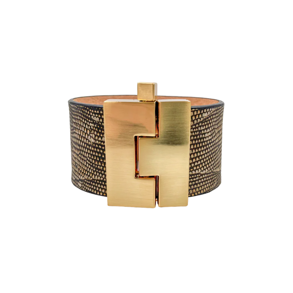Wide Exotics Jigsaw Cuff